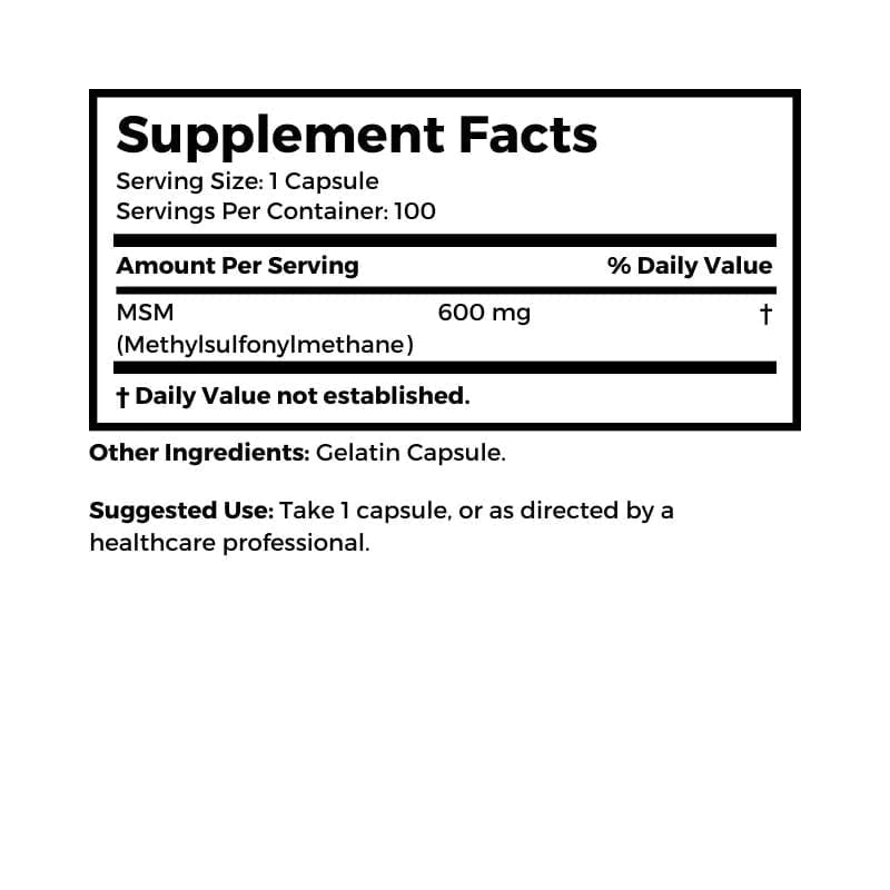 MSM - 600 mg